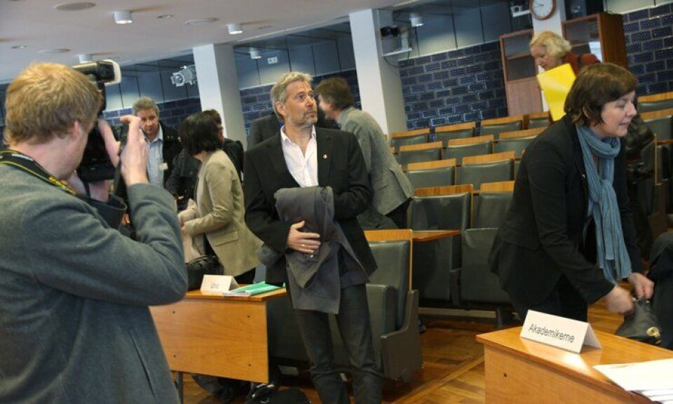 Arne Johannessen går av som leder for Politiets Fellesforbund i 2014. Her under lønnsoppgjøret våren 2012.
