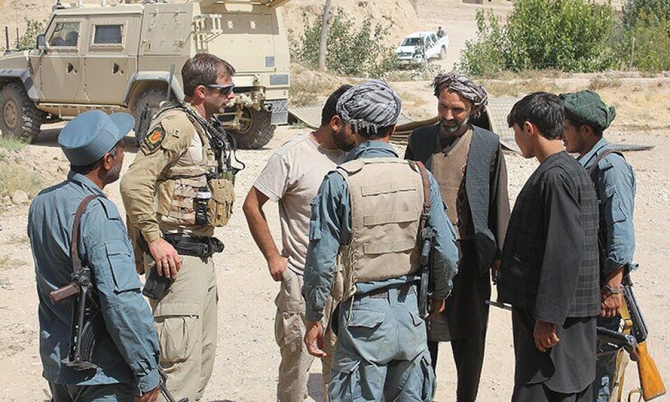 Vegard Jordheim, Police Mentoring Team, veileder lokalt politi i Pashtun Khowt i Afghanistan.