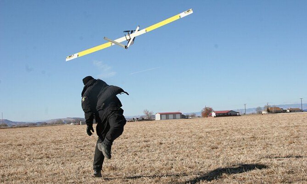 Dronen Falcon T er i lufta i Mesa County, USA. Dronen Falcon T er i lufta i Mesa County, USA.