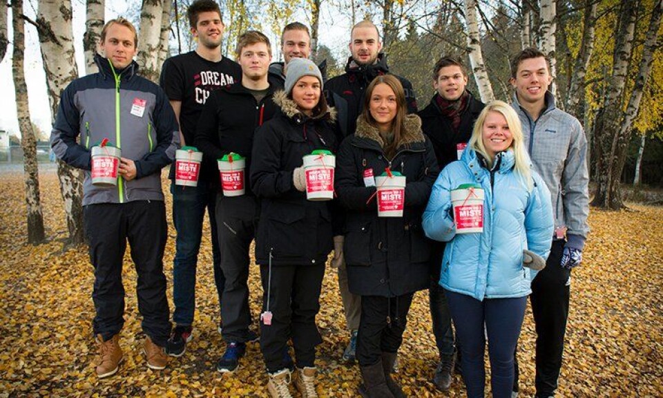 Politistudenter på Kongsvinger gikk for TV-aksjonen 2013. Fra venstre: Anders Husväg, Steinar Rakneberg, Bernt Åge Rekstad, Erik Abusdal, Mariell Wangen, Vetle Fosse, Gina Nordlie, Martin Hammervik, Gina Ruud og Marius Melby.
