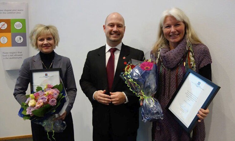 Justis- og beredskapsminister Anders Anundsen, Lilja Hansen Østfinnmark politidistrikt og Marny Melkelid fra Incestsenteret i Vestfold.