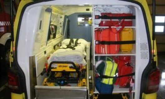 Slik lagres utstyr i ambulanser. Slik lagres utstyr i ambulanser.
