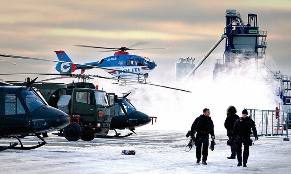 Forsvaret og politiet jobbet side om side under Nobelprisutdelingen i 2012.
