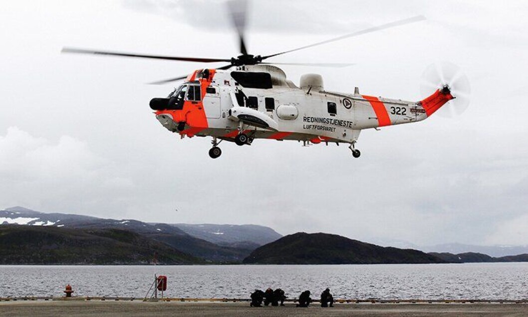 Et Sea King redningshelikopter deltar i Øvelse Gemini 2011. Et Sea King redningshelikopter deltar i Øvelse Gemini 2011.