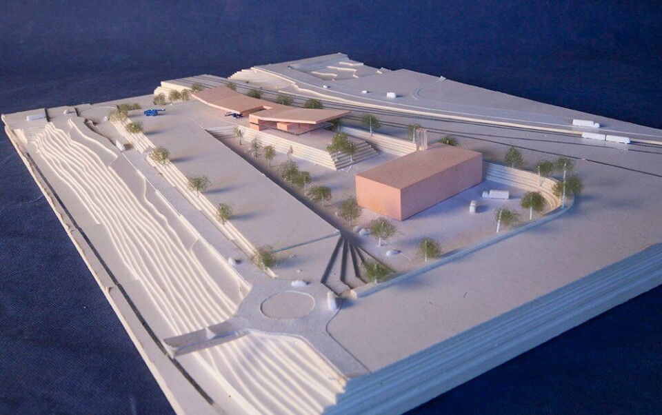 Stein Halvorsen arkitekter AS utarbeidet den siste modellen for hvordan politiets beredskapssenter kan se ut, dersom det plasseres på Alnabru.