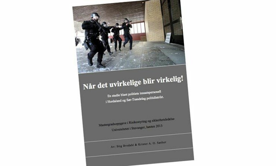 Krister Sæther og Stig O. Brodahl har undersøkt om politiets innsatspersonell har kompetanse til å håndtere de skarpeste hendelsene.