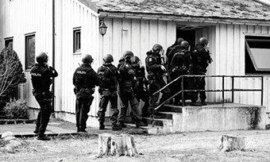 Politiet under øvelse i Stavanger. Politiet under øvelse i Stavanger.
