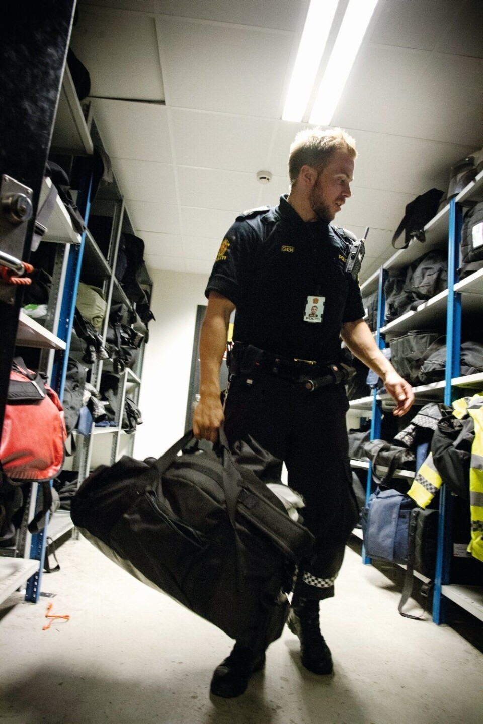 Utstyrsbagen er med når Sindre skal ut på patrulje i praksisåret. Utstyrsbagen er med når Sindre skal ut på patrulje i praksisåret.
