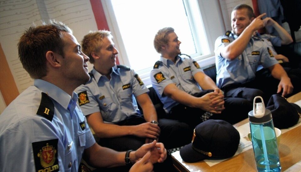 Politistudenter i praksis. Bildet er et illustrasjonsfoto, tatt i en annen sammenheng.
