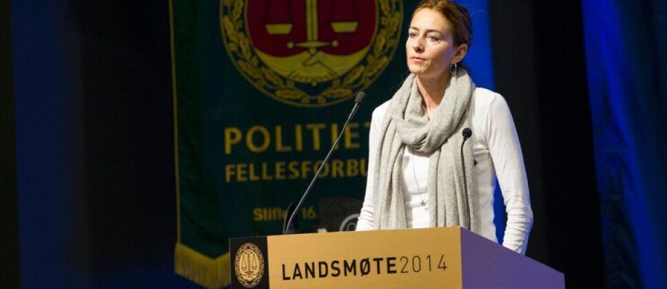 Kristin Aga ble gjenvalgt som leder i Oslo Politiforening i går. Her under landsmøtet i Bodø i november. Kristin Aga ble gjenvalgt som leder i Oslo Politiforening i går. Her under landsmøtet i Bodø i november.