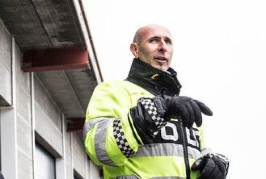 Truls Hjortnæs i Trafikkorpset er blant de som instruerer under treninga. Truls Hjortnæs i Trafikkorpset er blant de som instruerer under treninga.