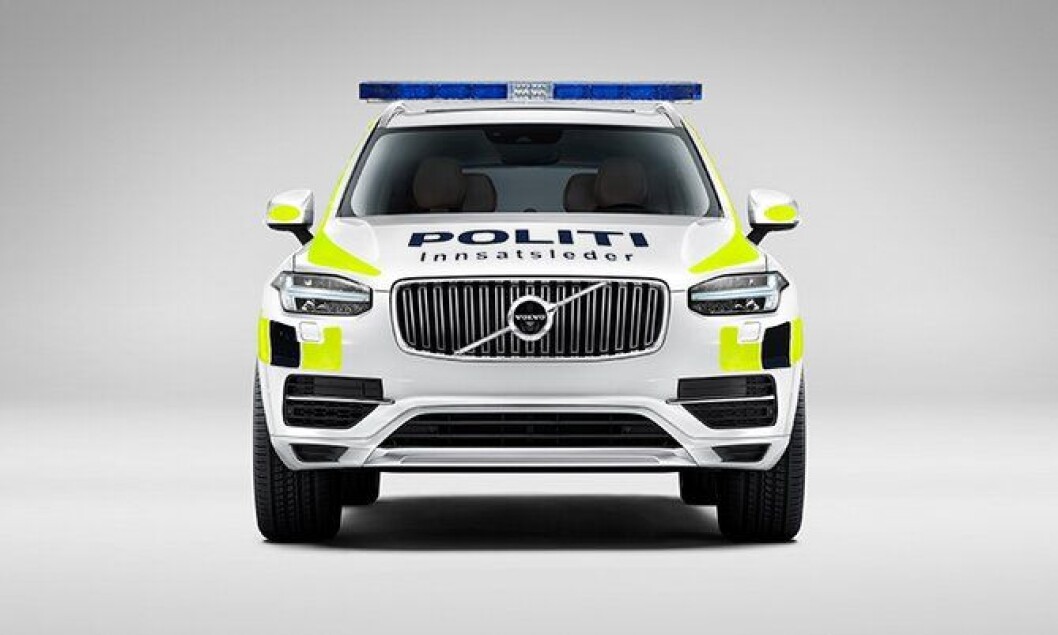 Vil XC90 ligne på dette hvis den blir ny politi-SUV? Bildet er manipulert og uniformeringen er lagt på i ettertid. Vil XC90 ligne på dette hvis den blir ny politi-SUV? Bildet er manipulert og uniformeringen er lagt på i ettertid.
