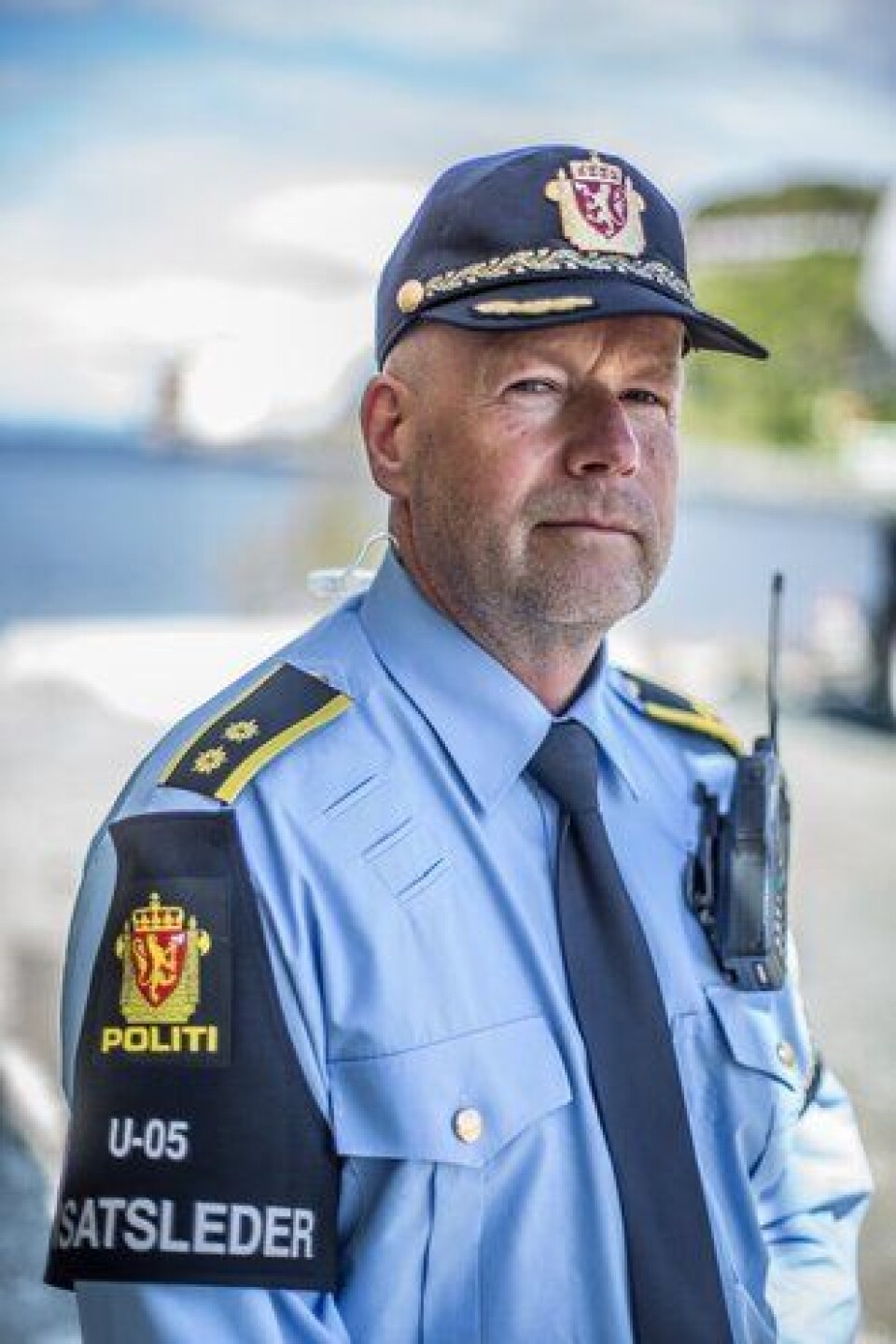 Innsatslederen på Trondheim Torg, politioverbetjent Jomar Sjøhagen.