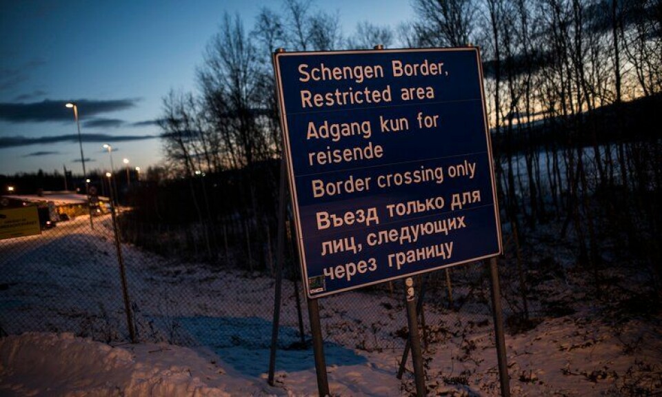 Grenseovergangen ved Storskog i Finnmark.