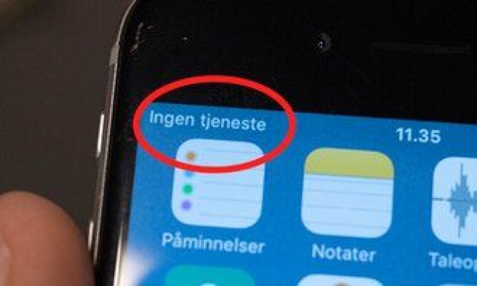 Telenors dekningskart hevder hardnakket at det er god 4G-dekning på PHS Kongsvinger. Men Politiforum har selv testet i kantinen – og det stemmer ikke.