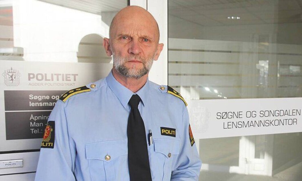 Terje Pedersen, lensmann i Søgne og Songdalen. Terje Pedersen, lensmann i Søgne og Songdalen.