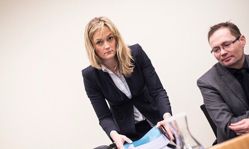 Adele Matheson Mestad fra Regjeringsadvokaten og Daniel Billaud fra Politidirektoratet.