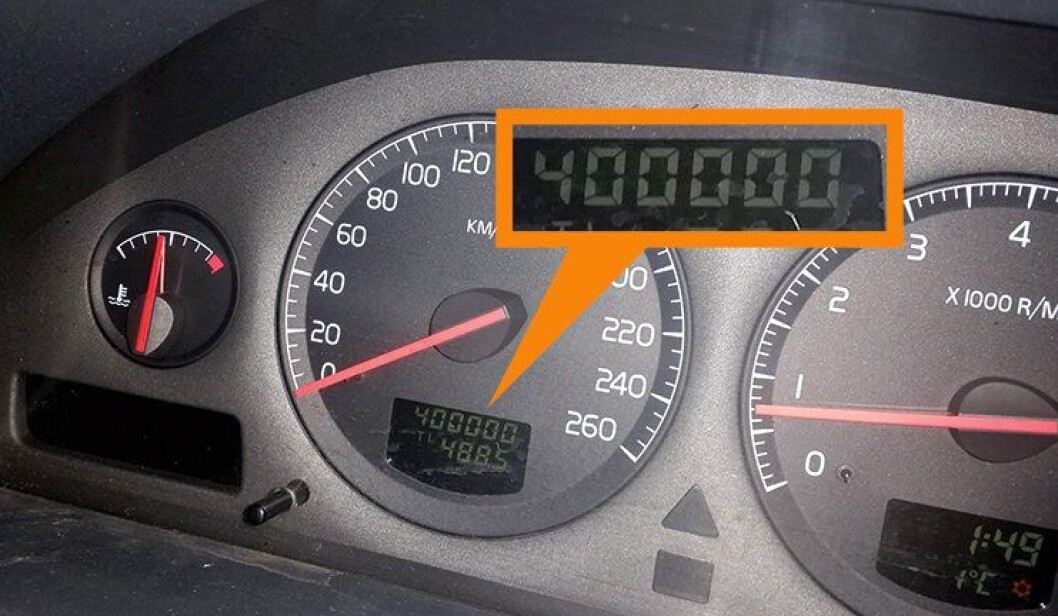 Foreviget: Det runde tallet ble fanget på kamera. Klarer bilen 100.000 til? Foreviget: Det runde tallet ble fanget på kamera. Klarer bilen 100.000 til?
