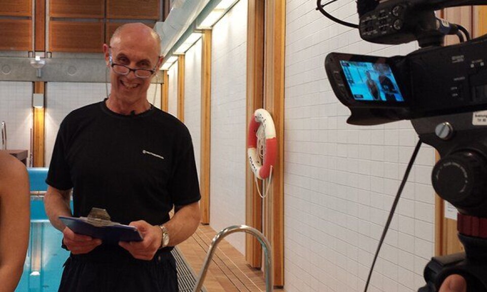 Gunnar Klem under innspillingen av en film om opptaksprøvene til Politihøgskolen. Gunnar Klem under innspillingen av en film om opptaksprøvene til Politihøgskolen.