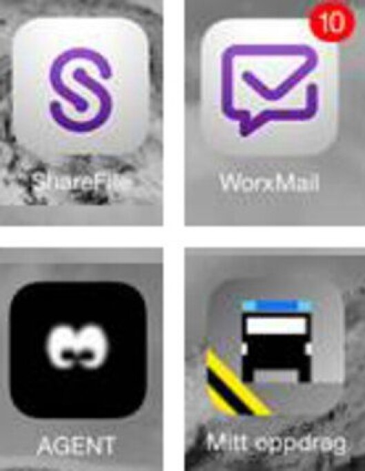 ShareFile, WorxMail, Agent og Mitt oppdrag er noen av appene politiet har utviklet selv til nettbrett. Noen av dem vil få støtte på Apple Watch også. ShareFile, WorxMail, Agent og Mitt oppdrag er noen av appene politiet har utviklet selv til nettbrett. Noen av dem vil få støtte på Apple Watch også.
