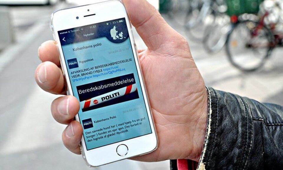 Den danske politiappen ble lansert i 2014 og gir brukerne mulighet til både å tipse politiet, holde seg oppdatert på nyheter, og finne politistasjoner i nærheten.