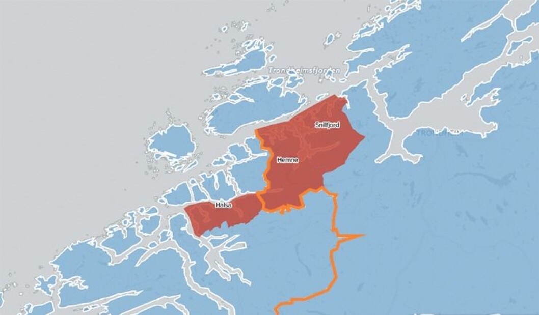 Grensa mellom Møre og Romsdal og Trøndelag politidistrikter går midt mellom en eventuell ny, sammenslått kommune. Dermed må politigrensene endres. Grensa mellom Møre og Romsdal og Trøndelag politidistrikter går midt mellom en eventuell ny, sammenslått kommune. Dermed må politigrensene endres.