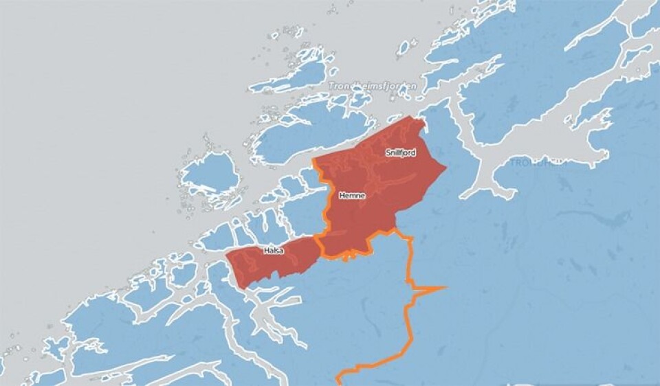 Grensa mellom Møre og Romsdal og Trøndelag politidistrikter går midt mellom en eventuell ny, sammenslått kommune. Dermed må politigrensene endres.