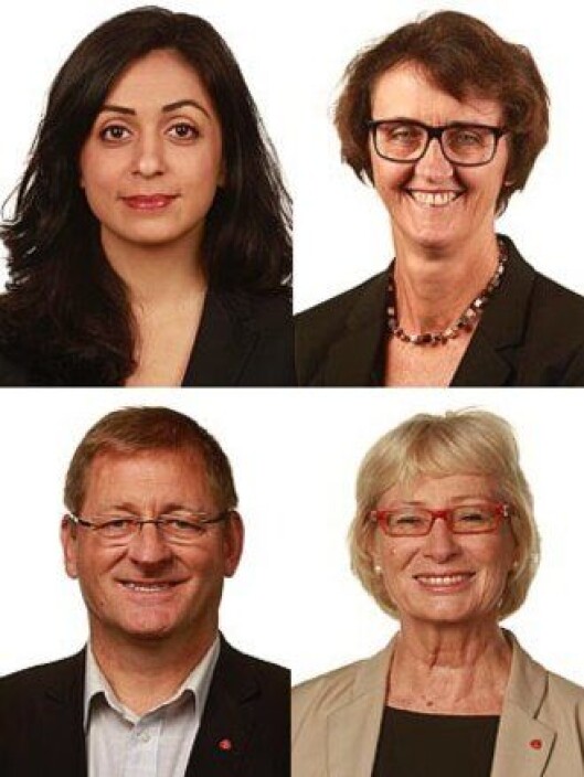 Hadia Tajik, Kari Henriksen, Jorodd Asphjell og Lise Wiik utgjør Arbeiderpartiets justisfraksjon på Stortinget. Nå er de bekymret for politireformen. Hadia Tajik, Kari Henriksen, Jorodd Asphjell og Lise Wiik utgjør Arbeiderpartiets justisfraksjon på Stortinget. Nå er de bekymret for politireformen.