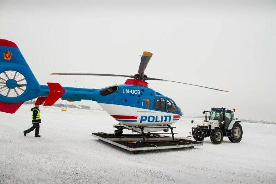 Dagens politihelikopter på Gardermoen.