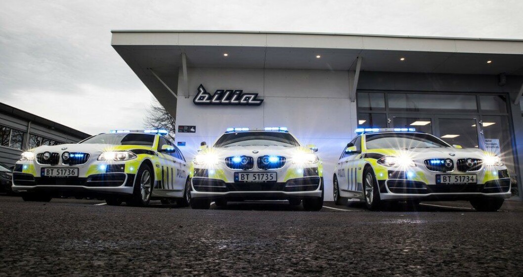 Politiets første BMW-er er på veien. Her er de oppstilt på i ren gatebilstil i Tønsberg. Politiets første BMW-er er på veien. Her er de oppstilt på i ren gatebilstil i Tønsberg.