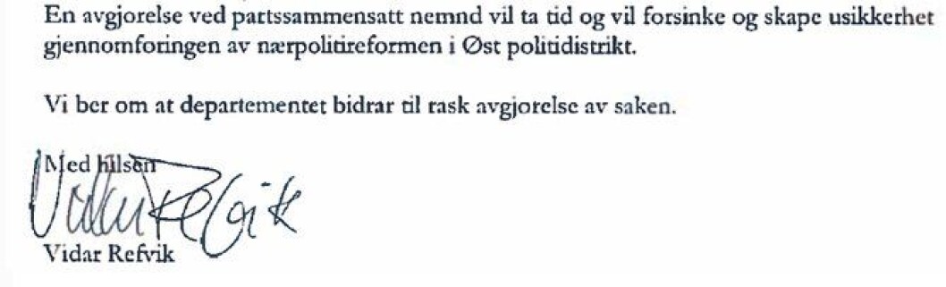 POD ba i brevet fra november sort på hvitt om at departementet grep inn. POD ba i brevet fra november sort på hvitt om at departementet grep inn.