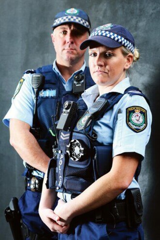Kroppskameraene har ført til nedgang i voldstilfeller. Foto: NSW Police Force Kroppskameraene har ført til nedgang i voldstilfeller. Foto: NSW Police Force