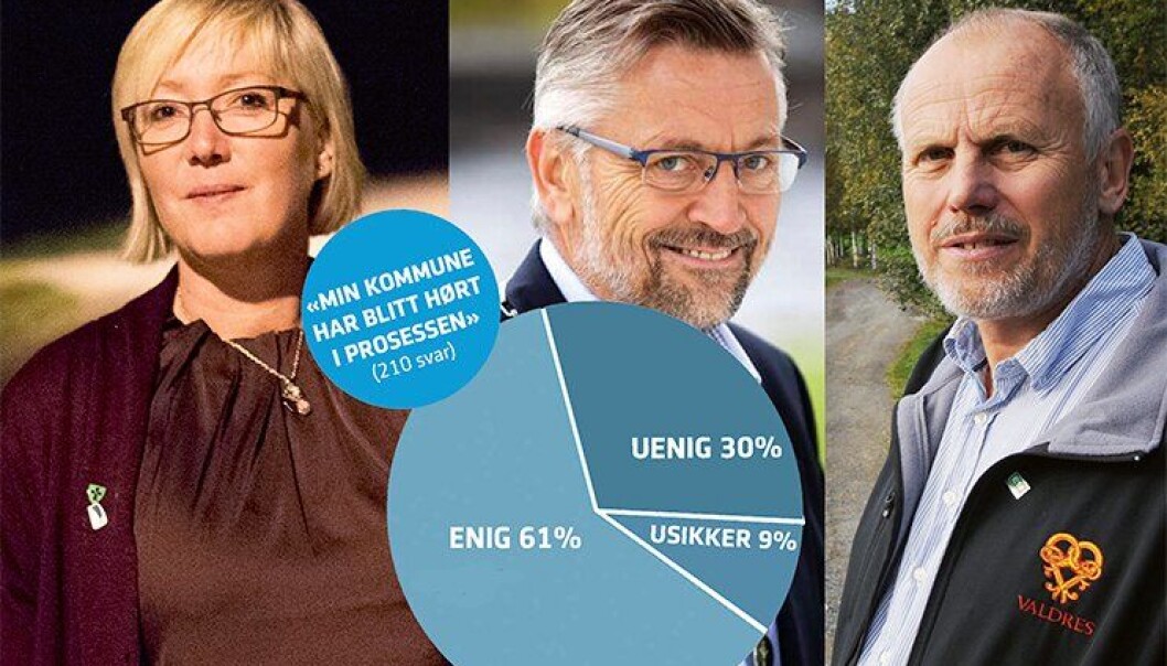 Frida Melvær i Askøy, Sjur Strand på Kongsvinger og Eivind Brenna i Vestre Slidre er tre av ordførerne som har svart på Politiforums spørreundersøkelse. De mener blant annet at prosessen fram mot ny tjenestestedsstruktur har vært åpen og transparent. Frida Melvær i Askøy, Sjur Strand på Kongsvinger og Eivind Brenna i Vestre Slidre er tre av ordførerne som har svart på Politiforums spørreundersøkelse. De mener blant annet at prosessen fram mot ny tjenestestedsstruktur har vært åpen og transparent.