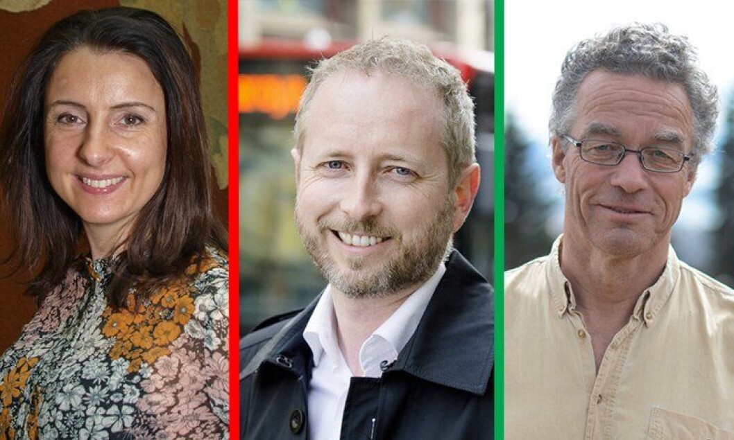 Jenny Klinge (Sp), Bård Vegar Solhjell (SV) og Rasmus Hansson (Mdg) stemte alle imot Nærpolitireformen. Jenny Klinge (Sp), Bård Vegar Solhjell (SV) og Rasmus Hansson (Mdg) stemte alle imot Nærpolitireformen.