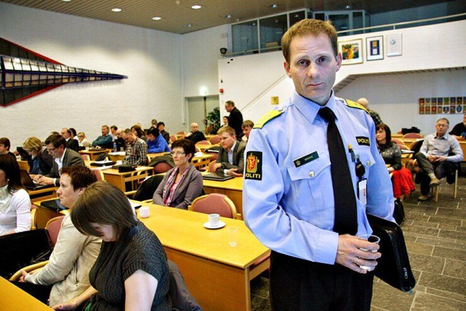 VALG: Politimester Johan Brekke drøfter fordeler og ulemper med både Kongsvinger og Elverum, men ender opp med Elverum som administrasjonssted - stikk i strid med det han har formidlet til PF. Her er Brekke fotografert i Sogn og Fjordane i 2012.