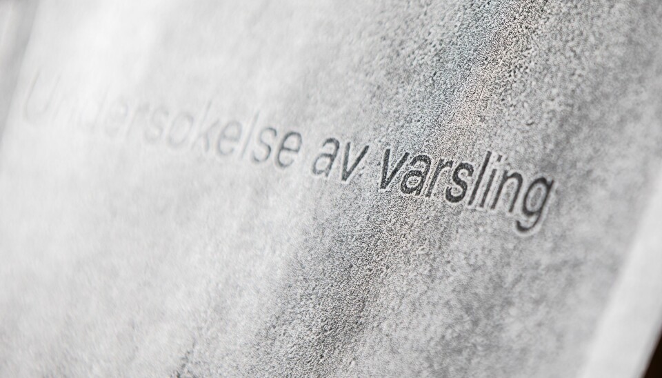 Forsiden på varslingsrapporten fra Kluge.