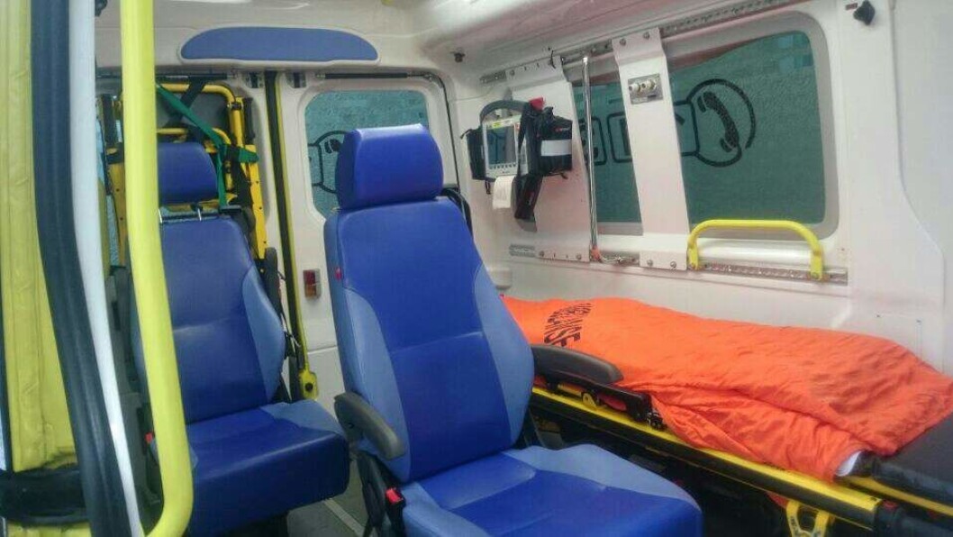 Slik ser psykiatriambulansen i Bergen ut på innsiden. Slik ser psykiatriambulansen i Bergen ut på innsiden.