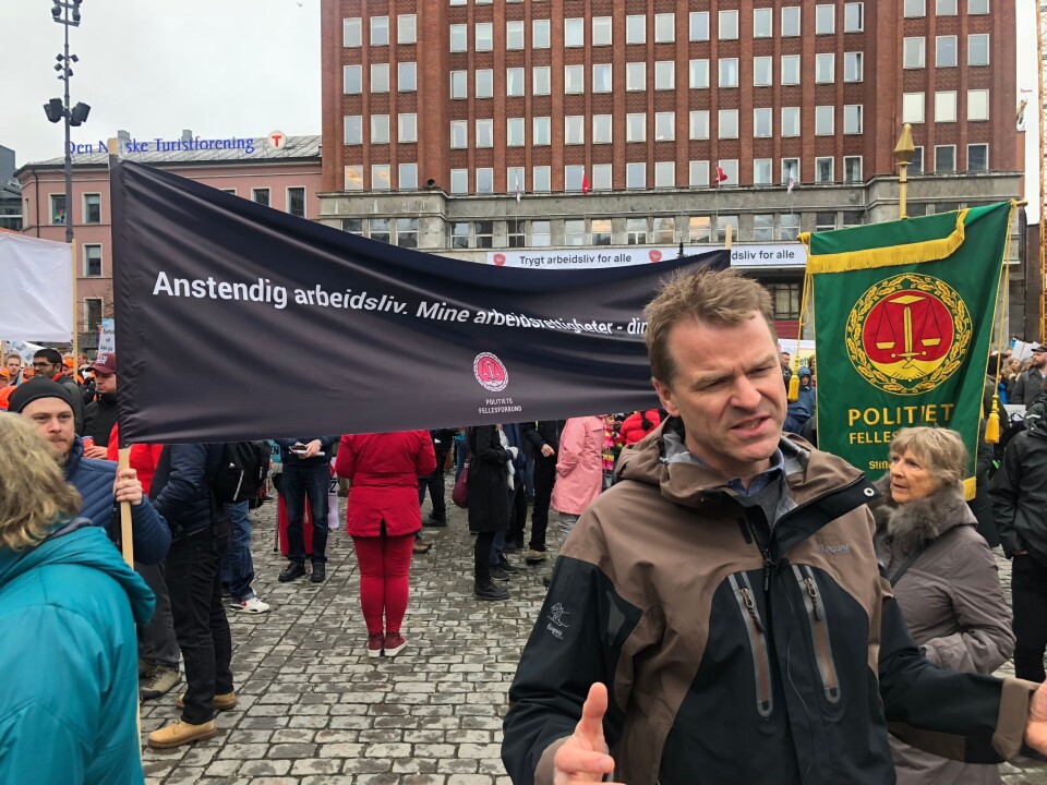 PF-leder Sigve Bolstad under 1. mai.