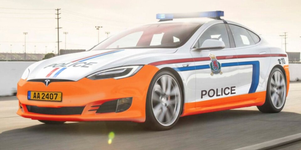 Tesla-politiet på veien i Luxembourg