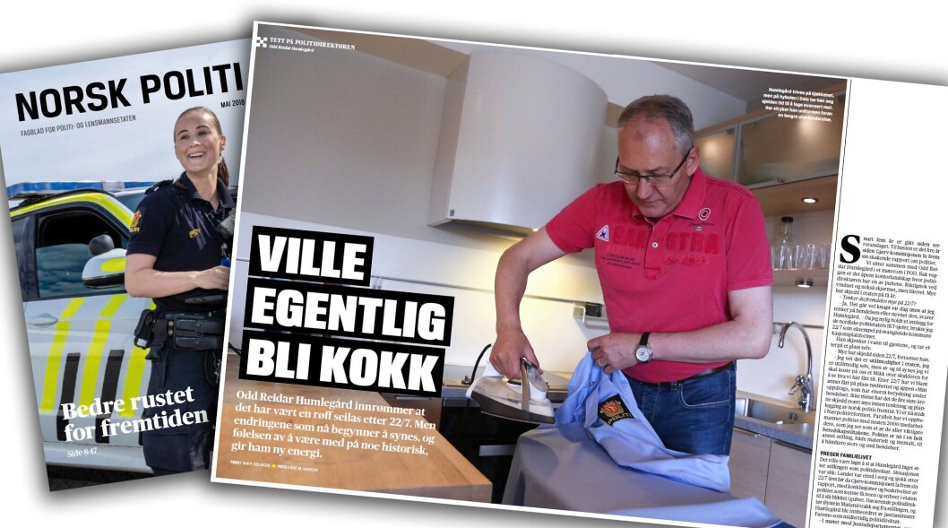 Siste utgave av Norsk Politi til venstre, og en reportasje fra bladet i 2016 til høyre. Siste utgave av Norsk Politi til venstre, og en reportasje fra bladet i 2016 til høyre.