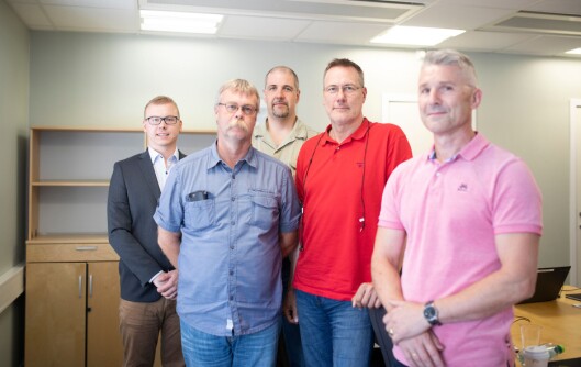 Nordiske tillitsvalgte: Jesper Thurin fra Finland, Hans Olsson fra Sverige, Nika Nygård fra Finland, Jan Johansson fra Sverige og Paal Balchen fra PF i Norge. Nordiske tillitsvalgte: Jesper Thurin fra Finland, Hans Olsson fra Sverige, Nika Nygård fra Finland, Jan Johansson fra Sverige og Paal Balchen fra PF i Norge.