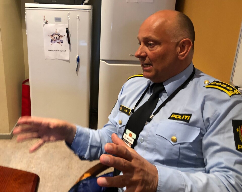 På jobb: Slik ser John Roger Lund ut når han er på jobb som sjef for Enhet Øst i Oslo politidistrikt.