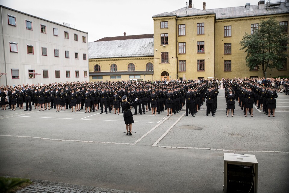 Politihøgskolen må ikke ligge innenfor Oslos bygrense, skriver artikkelforfatteren. Her fra uteksamineringen på PHS på Majorstua i 2016. Politihøgskolen må ikke ligge innenfor Oslos bygrense, skriver artikkelforfatteren. Her fra uteksamineringen på PHS på Majorstua i 2016.