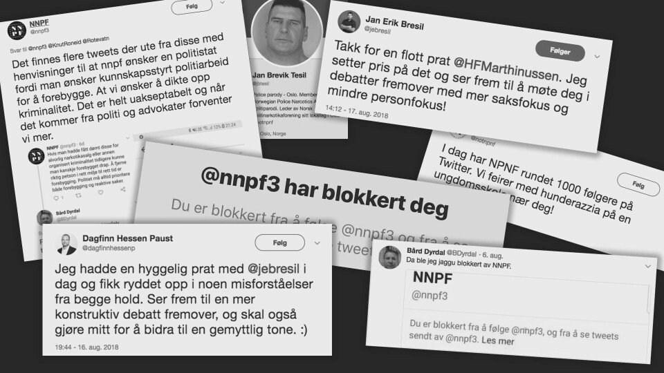 På Twitter har debatten mellom de som ønsker avkriminalisering og Norsk Narkotikapolitiforening gått hardt for seg. Helt til denna uka, da det plutselig myknet opp.