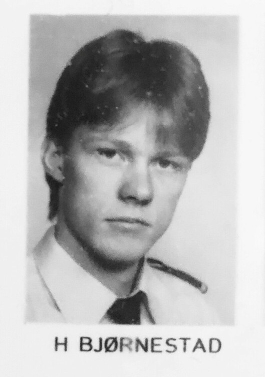 Den gang da: Henry som ung politistudent i 1986.