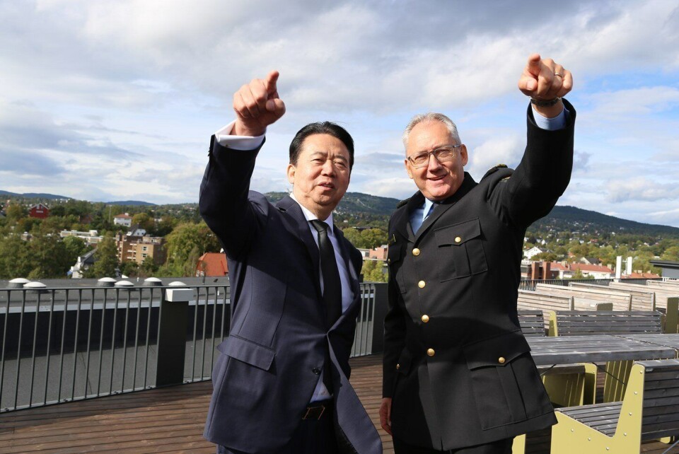 Nylig avgåtte Interpol-president Meng Hongwei besøkte Odd Reidar Humlegård og Politidirektoratet seint i september. Bare noen dager senere forsvant han, før det ble klart at han var arrestert i hjemlandet Kina.