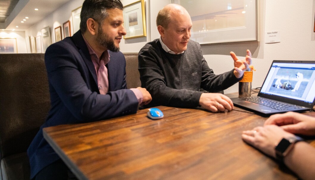 Faisal Mahmood har tilpasset programvaren som Olav Andreas Frenning og selskapet FotoWare har utviklet til britisk politi. Faisal Mahmood har tilpasset programvaren som Olav Andreas Frenning og selskapet FotoWare har utviklet til britisk politi.