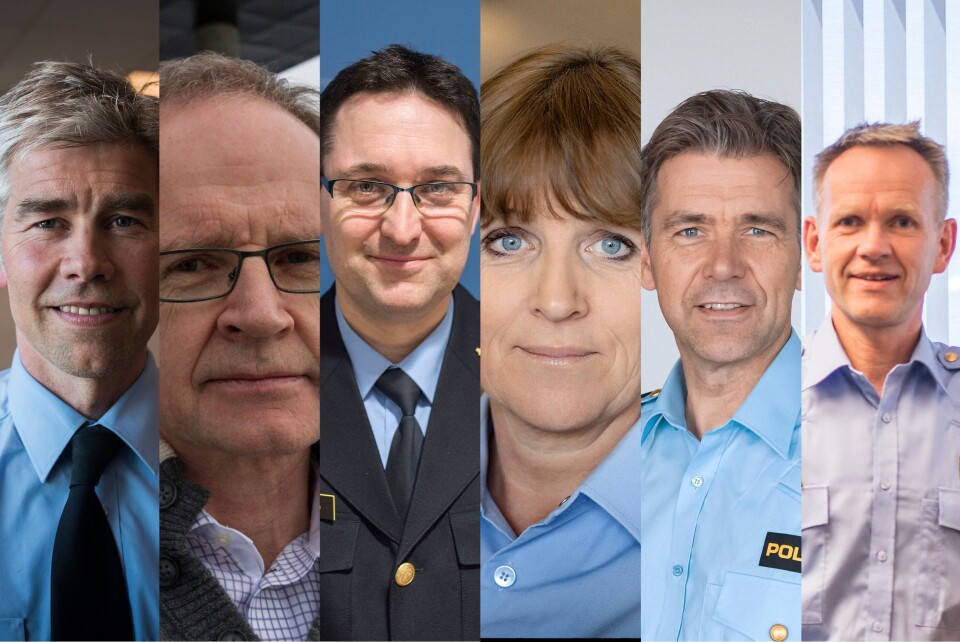 STOLLEKEN: Atle Roll-Mathiesen, Arne Jørgen Olafsen, Ole Sæverud, Kristin Kvigne, Morten Hojem Ervik og Håkon Skulstad, er alle involvert i en midlertidig omorganisering av politiets toppledelse. STOLLEKEN: Atle Roll-Mathiesen, Arne Jørgen Olafsen, Ole Sæverud, Kristin Kvigne, Morten Hojem Ervik og Håkon Skulstad, er alle involvert i en midlertidig omorganisering av politiets toppledelse.
