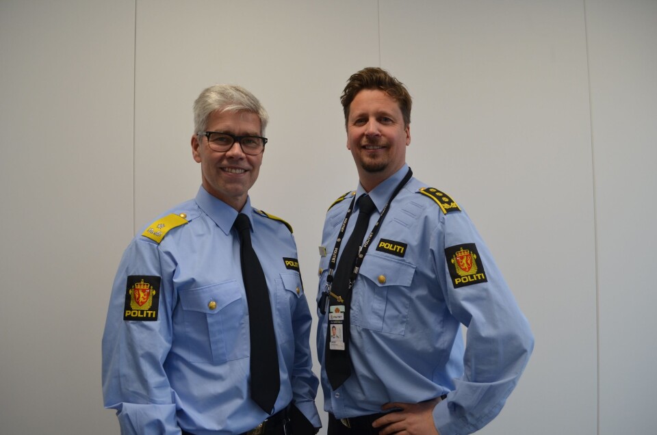 Fagdirektør i POD, Atle Roll-Matthiesen og politiinspektør Thomas Østensjø Hansen. Fagdirektør i POD, Atle Roll-Matthiesen og politiinspektør Thomas Østensjø Hansen.