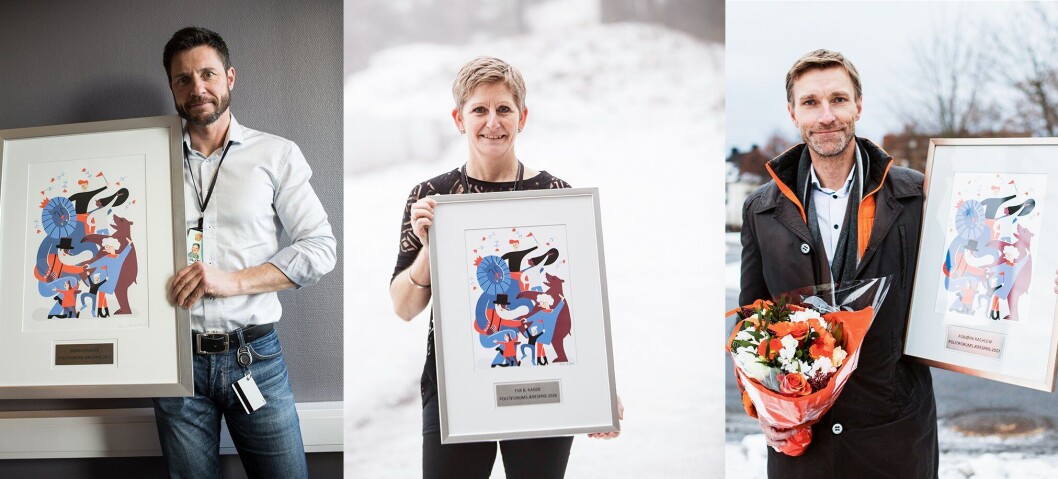 TOPPTRIO: Robin Schaefer, Eva Birkenfeldt Ragde og Asbjørn Rachlew er de tre tidligere vinnerne av Politiforums Ærespris. TOPPTRIO: Robin Schaefer, Eva Birkenfeldt Ragde og Asbjørn Rachlew er de tre tidligere vinnerne av Politiforums Ærespris.